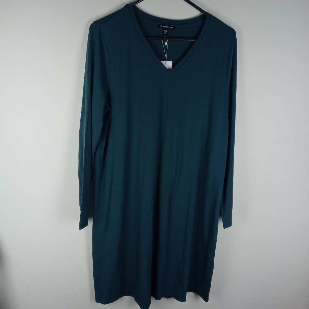 Eileen Fisher V Neck K/L Dress Size PL